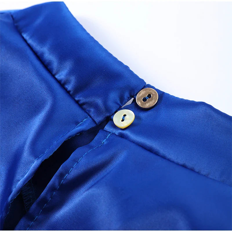 Sexy Satin Two Piece Set for Women Turtleneck Sleeveless Vest with High Waist Long Bodycon Skirt Elegant and Chic Commute Outfit