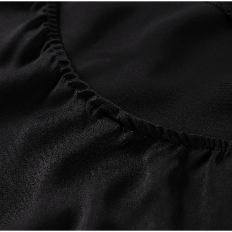 Elegant Solid Ribbon Women's Halter Dress Off Shoulder Sleeveless Backless Slim Fit Maxi Dress for Summer