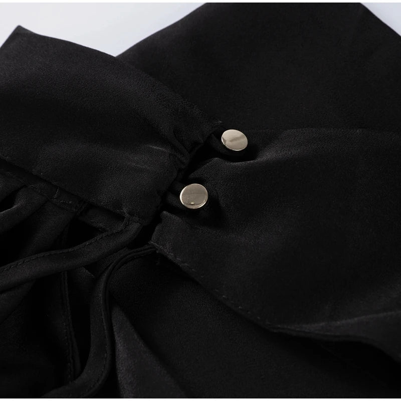 Elegant Solid Ribbon Women's Halter Dress Off Shoulder Sleeveless Backless Slim Fit Maxi Dress for Summer