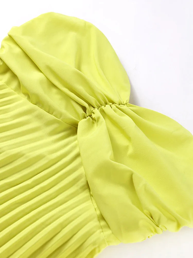 Elegant Strapless Ribbon Maxi Dress for Women Sleeveless Backless Pleated Evening Party Dress Female Summer Sexy Lady Vestido