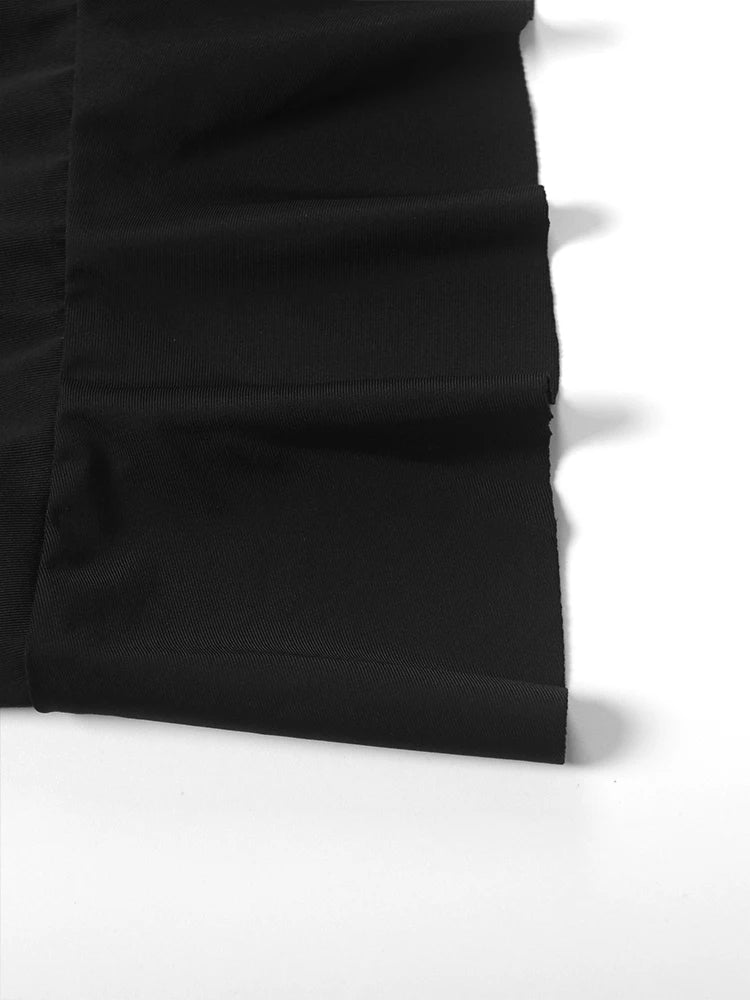 Elegant Black Mini Dress for Women Summer Sleeveless Bodycon Split Dress with Backless Strap and Folds for Party and Streetwear