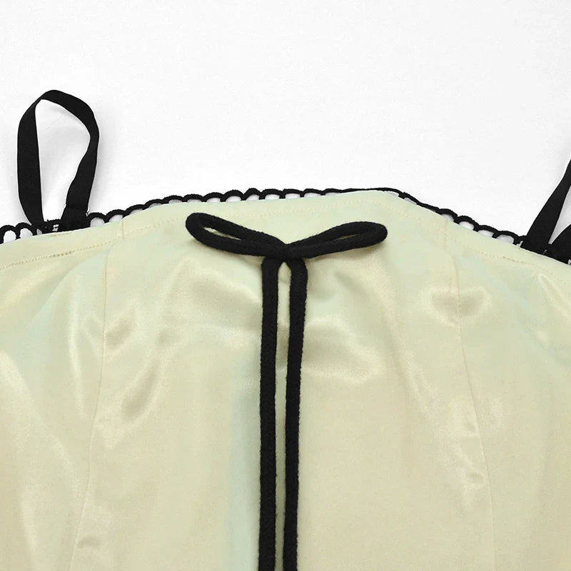 Sexy Sleeveless Camisole Crop Top and High Waist Skirt Two Piece Set for Women Slim Fit Summer Fashion Party Outfit Streetwear