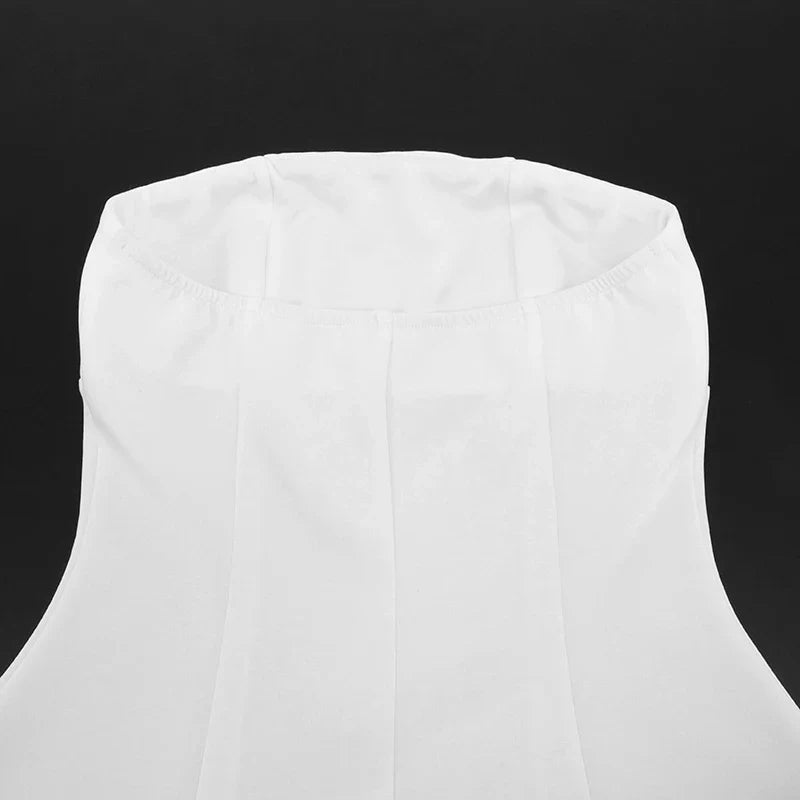 Elegant Strapless A-Line Summer Dress for Women with Sleeveless Off Shoulder Bodycon Fit Perfect for Club and Party Occasions