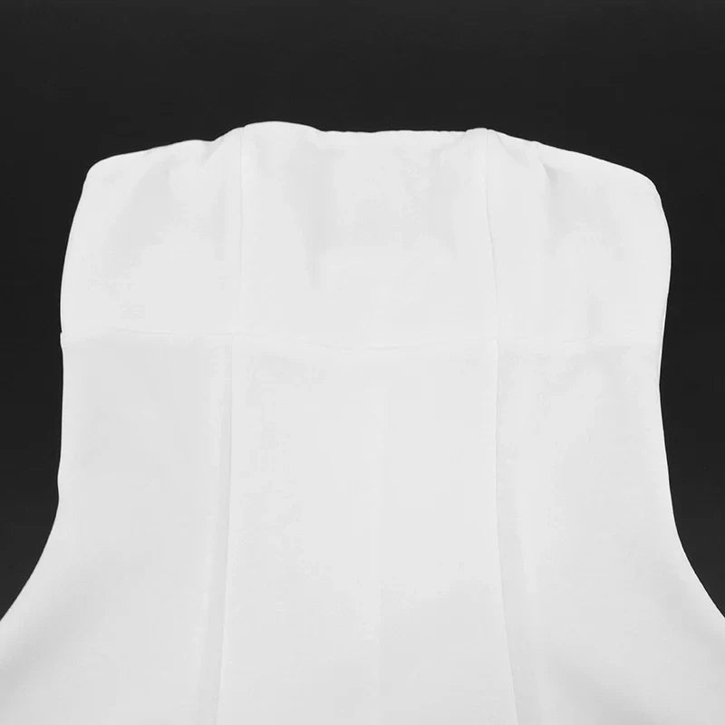 Elegant Strapless A-Line Summer Dress for Women with Sleeveless Off Shoulder Bodycon Fit Perfect for Club and Party Occasions