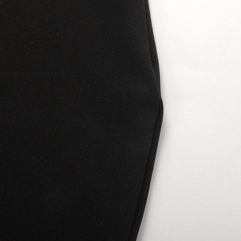 Elegant Black Sleeveless Bodycon Dress for Summer Women's Streetwear Backless Spaghetti Strap Casual Party and Clubwear