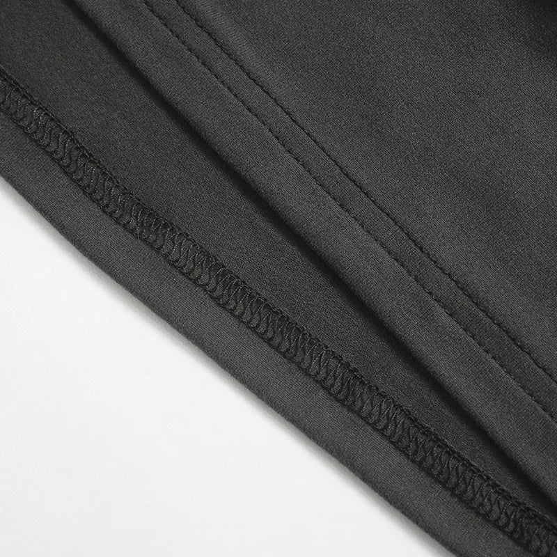 Elegant Black Long Sleeve Dress for Women with Diagonal Collar and Folds for Casual, Club, and Party Wear