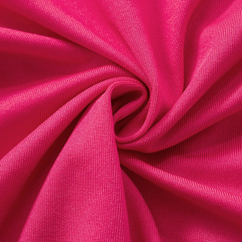 Single Shoulder Half High Neck Long Sleeve Hollow Out Bodysuit with High Split Elegant Long Dress Set