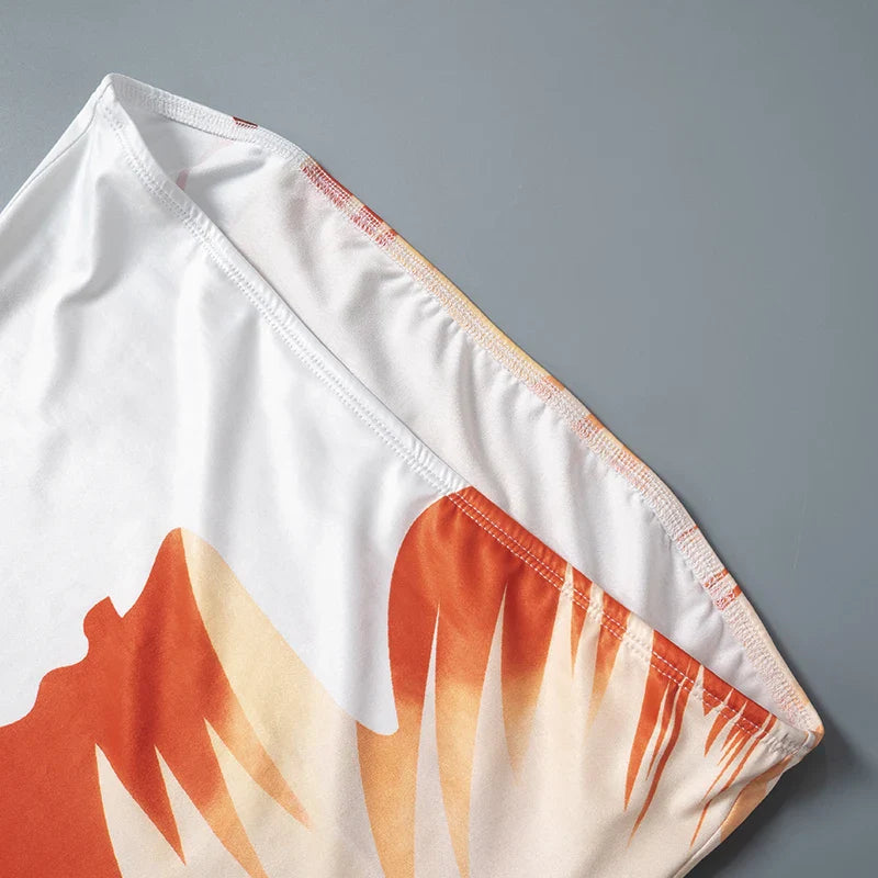 Cutenova Women's Floral Printed Tubeless Off Shoulder Maxi Dress for Casual Beach Vacation Slim Fit Floor Length Long Dress