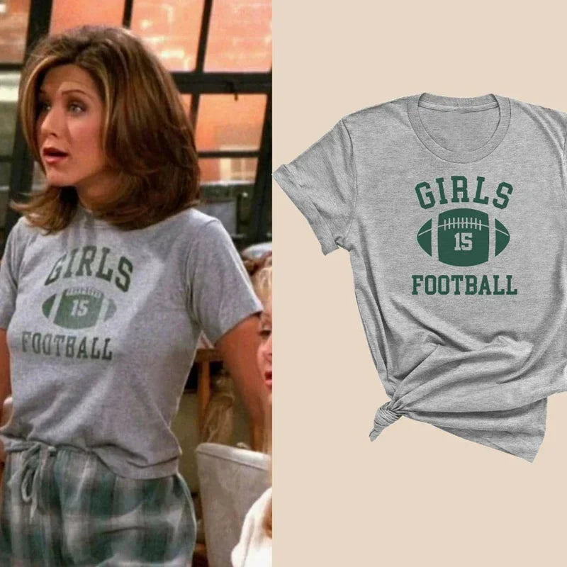 Rachel Green Inspired Girls T-Shirt Women's Retro Friends TV Show Large Short Sleeve Tee