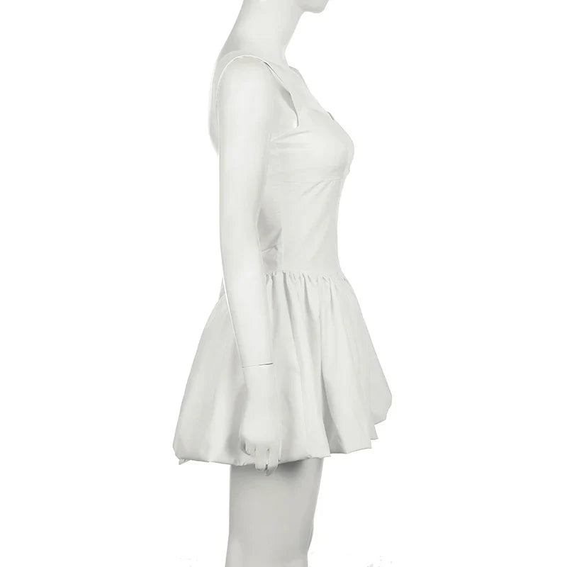 Chic Satin Mini Party Dress for Women with Spaghetti Straps and Bow Tie-Up Details