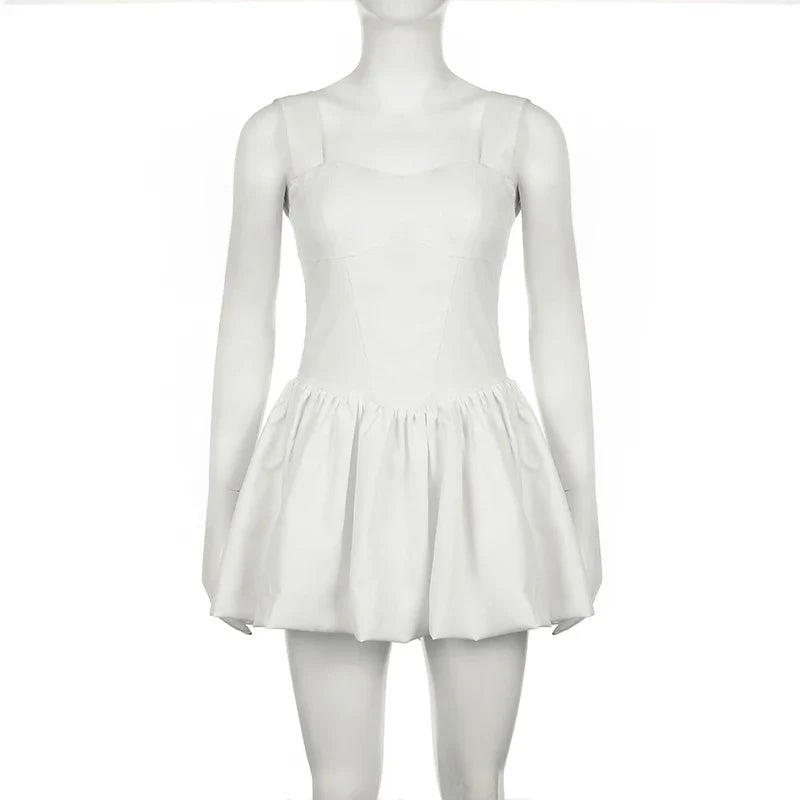 Chic Satin Mini Party Dress for Women with Spaghetti Straps and Bow Tie-Up Details