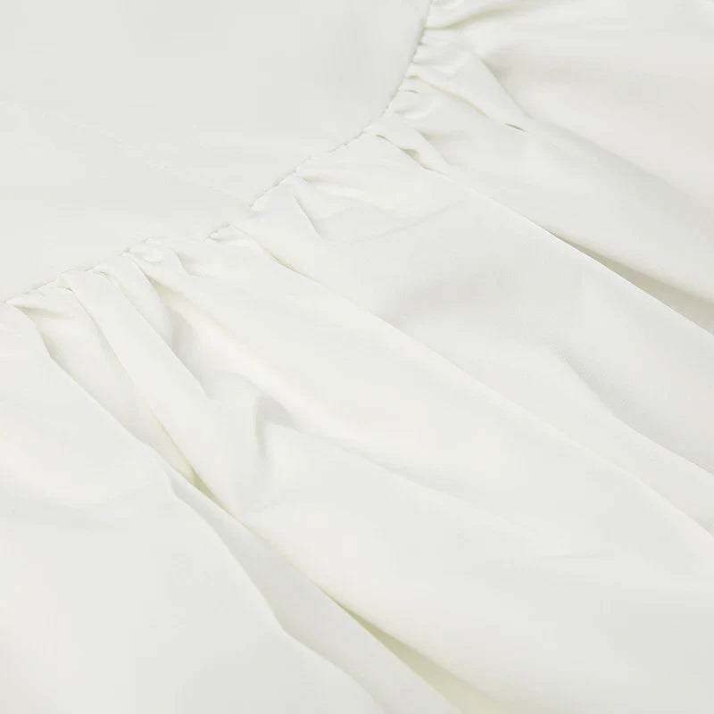 Chic Satin Mini Party Dress for Women with Spaghetti Straps and Bow Tie-Up Details