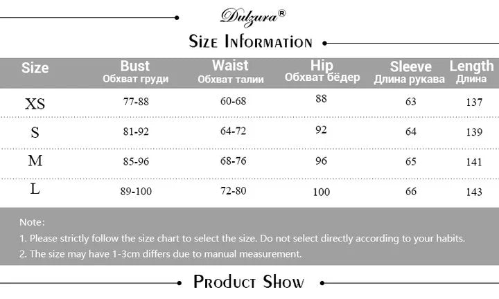 Dulzura Long Sleeve Maxi Dress with Side High Slit Solid Sexy Long Dress for Women's Party Club Streetwear Autumn Winter Chic Elegance