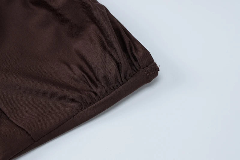 Dulzura Sexy Mini Halter Ruched Backless Dress for Women Summer Sleeveless Party Club Short Dress Solid Y2K Style