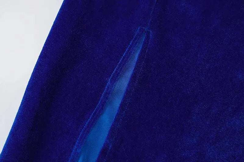 Elegant Velvet Bodycon Midi Dress for Women with Long Sleeves and Round Neck Perfect for Party, Club, and Evening Events