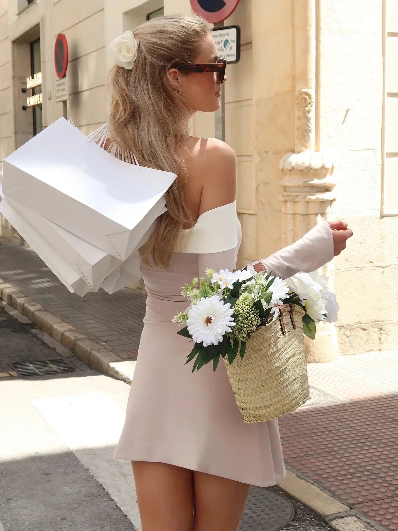 Dulzura Off Shoulder Long Sleeve Slim Mini Dress for Women Elegant Sexy Party Prom Clubwear Spring Fashion