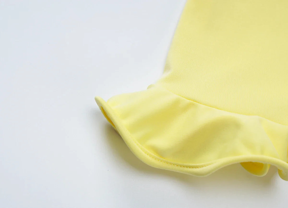 Dulzura Sleeveless Ruffles Patchwork Strapless Bodycon Midi Dress for Women Elegant Solid Sexy Party and Clubwear for Autumn and Winter