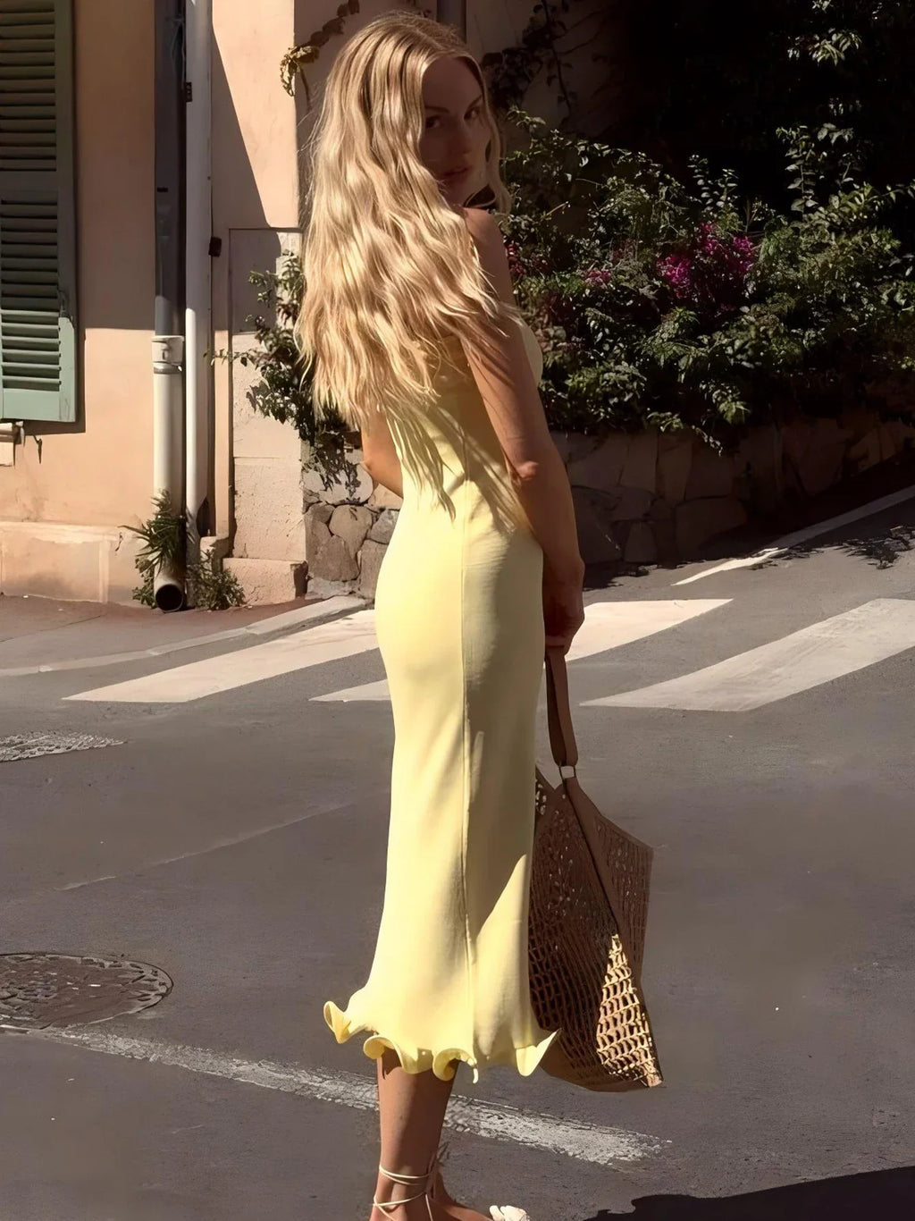 Dulzura Sleeveless Ruffles Patchwork Strapless Bodycon Midi Dress for Women Elegant Solid Sexy Party and Clubwear for Autumn and Winter