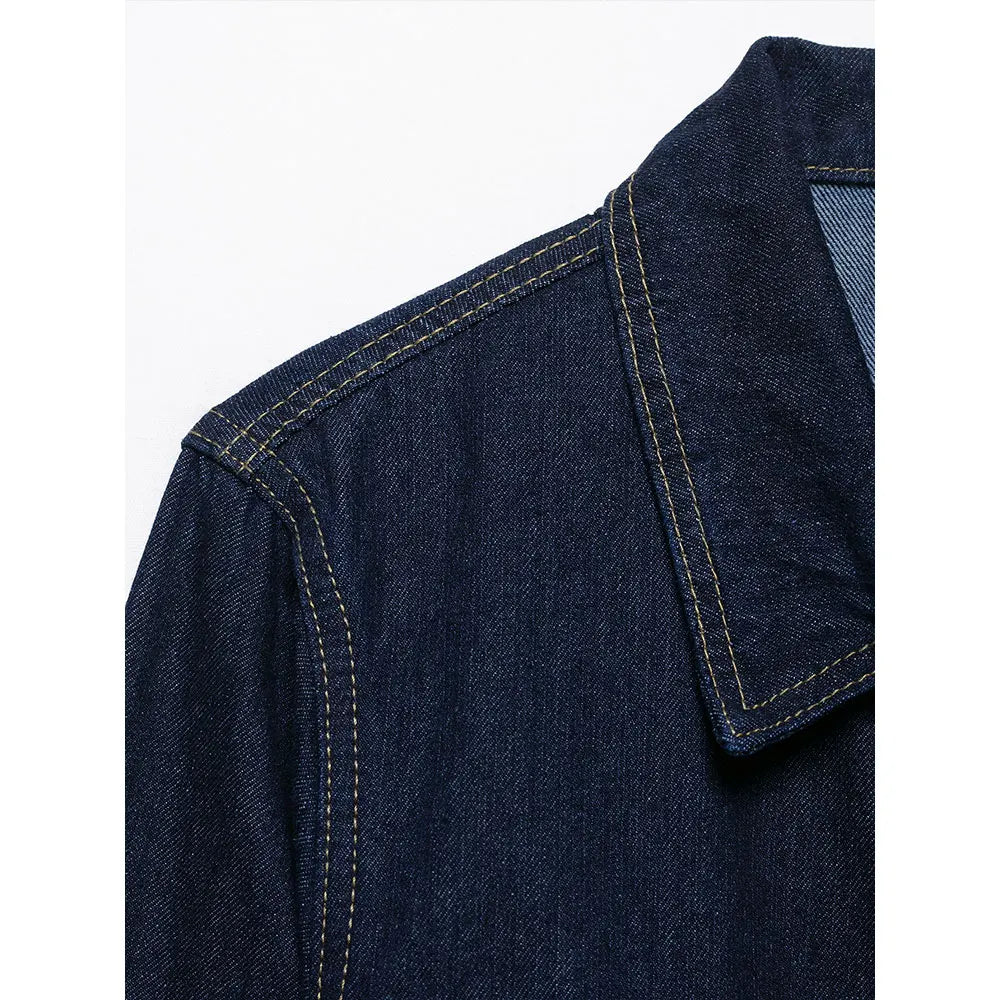 Women's Y2K Denim Two-Piece Set Long Sleeve Jacket with Front Zipper Mini Skirt Casual Chic Skirt Outfit