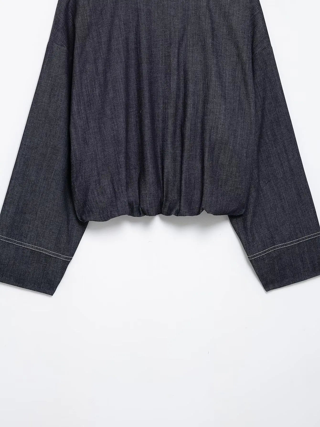 Women's Two-Piece Denim Set Featuring Pleated Jacket and Side Zipper Skirt Shorts Chic Casual Outfit for Stylish Ladies