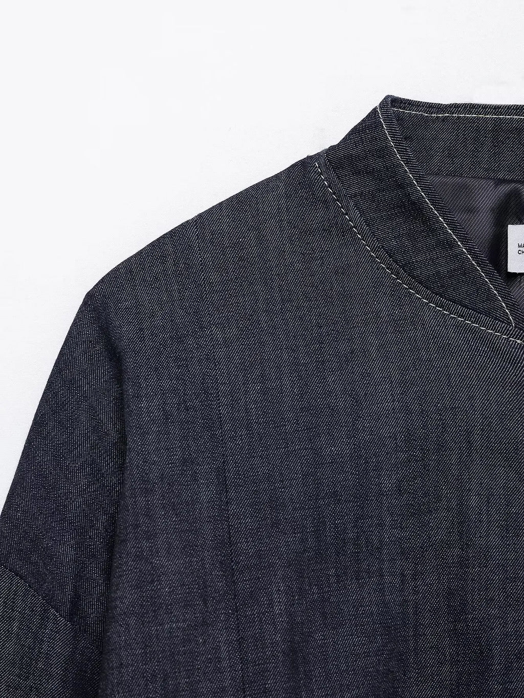 Women's Two-Piece Denim Set Featuring Pleated Jacket and Side Zipper Skirt Shorts Chic Casual Outfit for Stylish Ladies