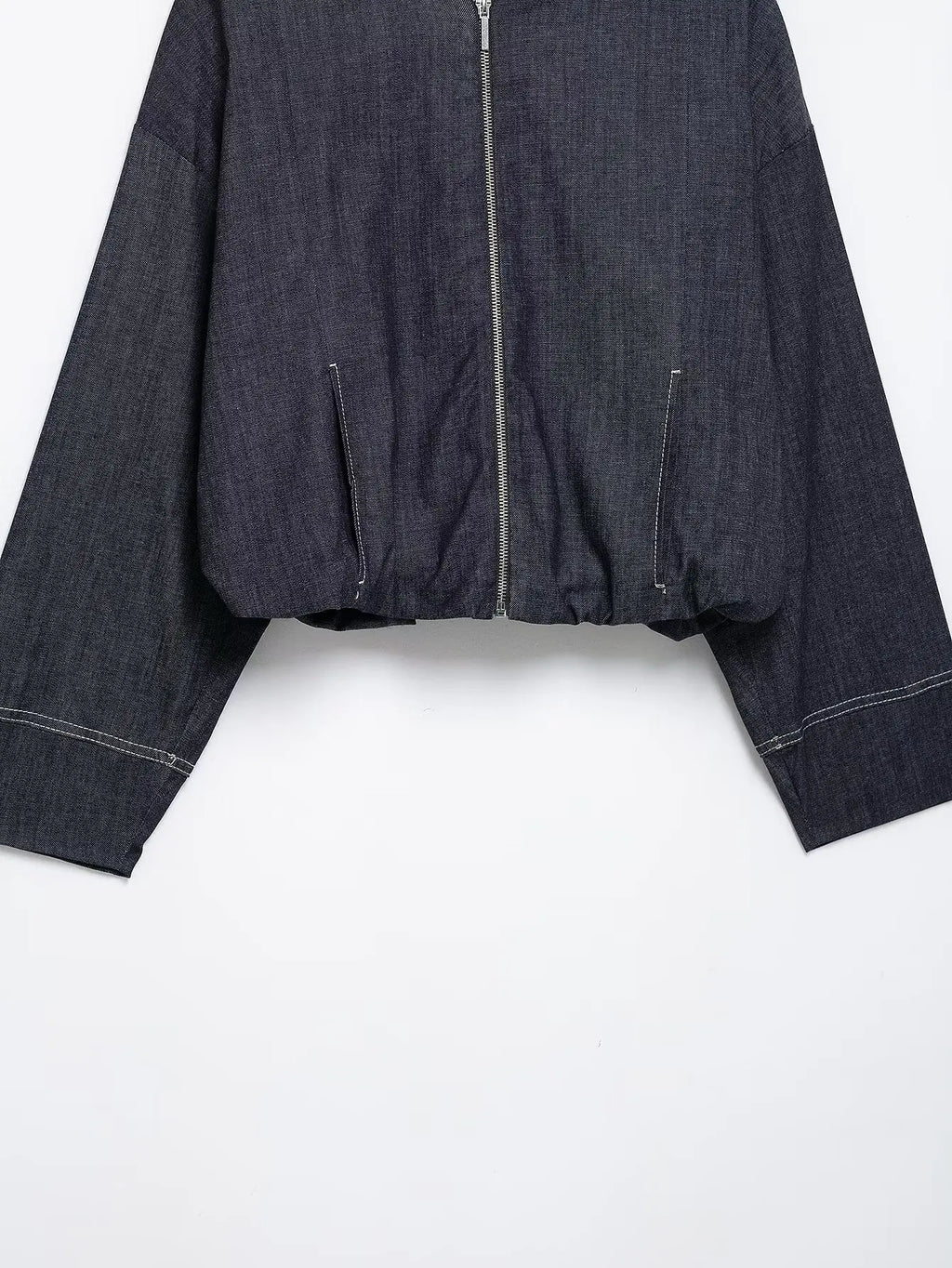 Women's Two-Piece Denim Set Featuring Pleated Jacket and Side Zipper Skirt Shorts Chic Casual Outfit for Stylish Ladies