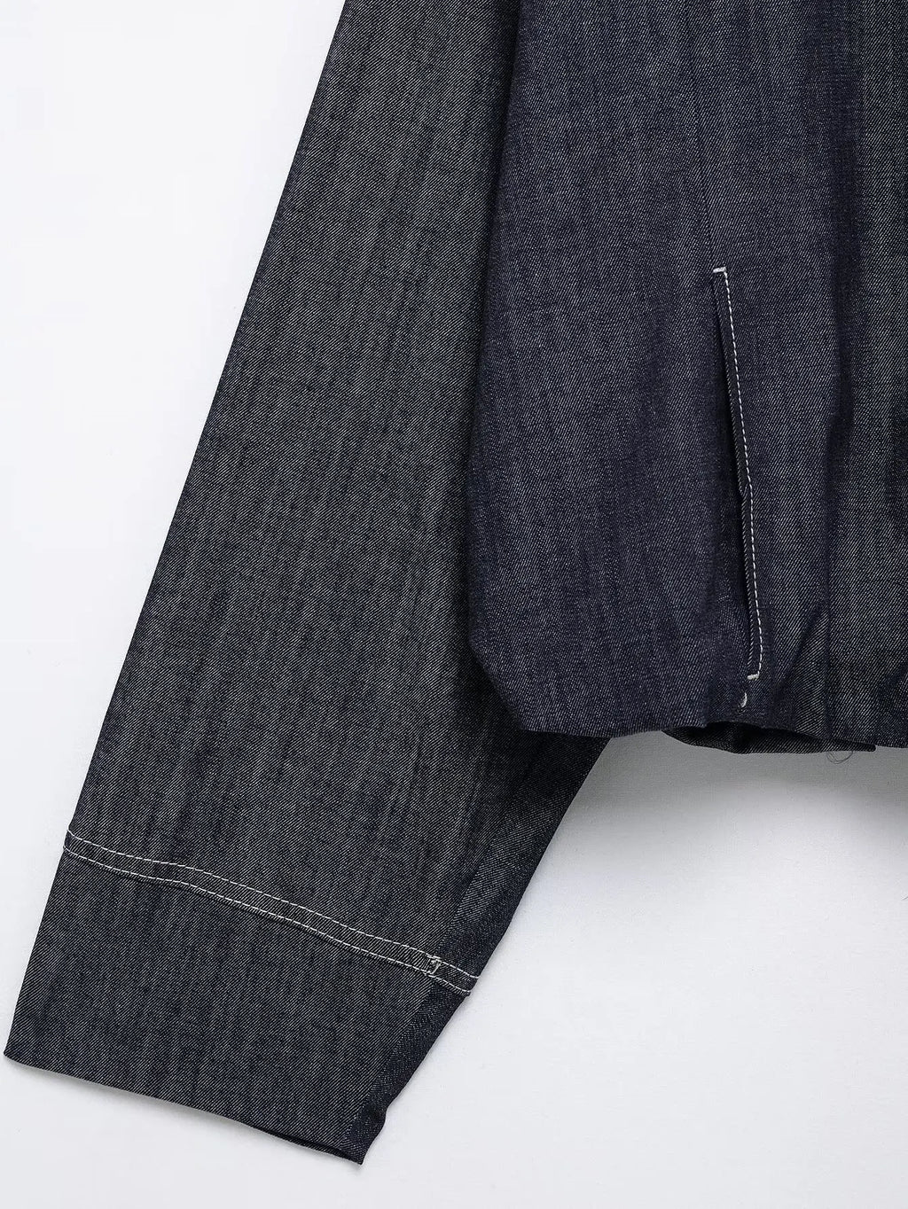 Women's Two-Piece Denim Set Featuring Pleated Jacket and Side Zipper Skirt Shorts Chic Casual Outfit for Stylish Ladies