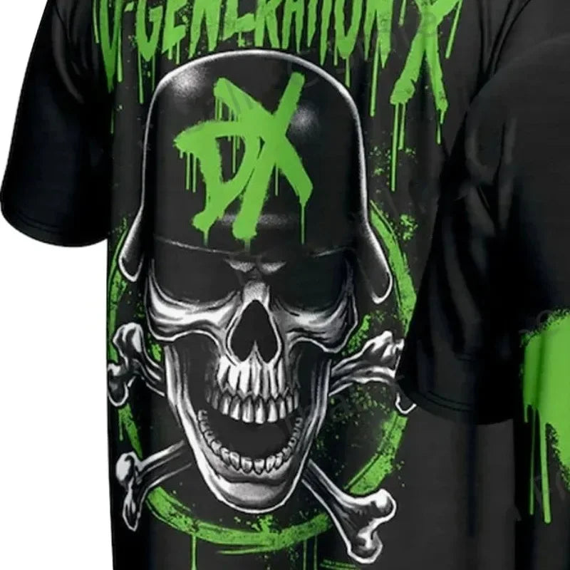 Harajuku Trendy Wrestling Star D-Generation 3D Print Oversized Short-Sleeve T-Shirt Quick-Drying Summer Top for Men and Women