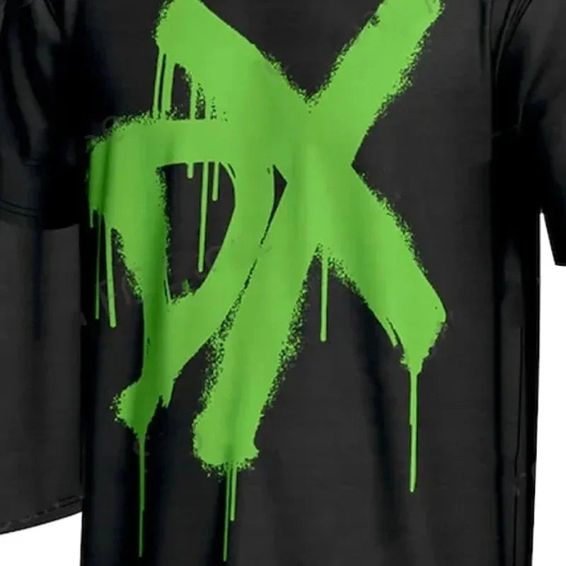 Harajuku Trendy Wrestling Star D-Generation 3D Print Oversized Short-Sleeve T-Shirt Quick-Drying Summer Top for Men and Women