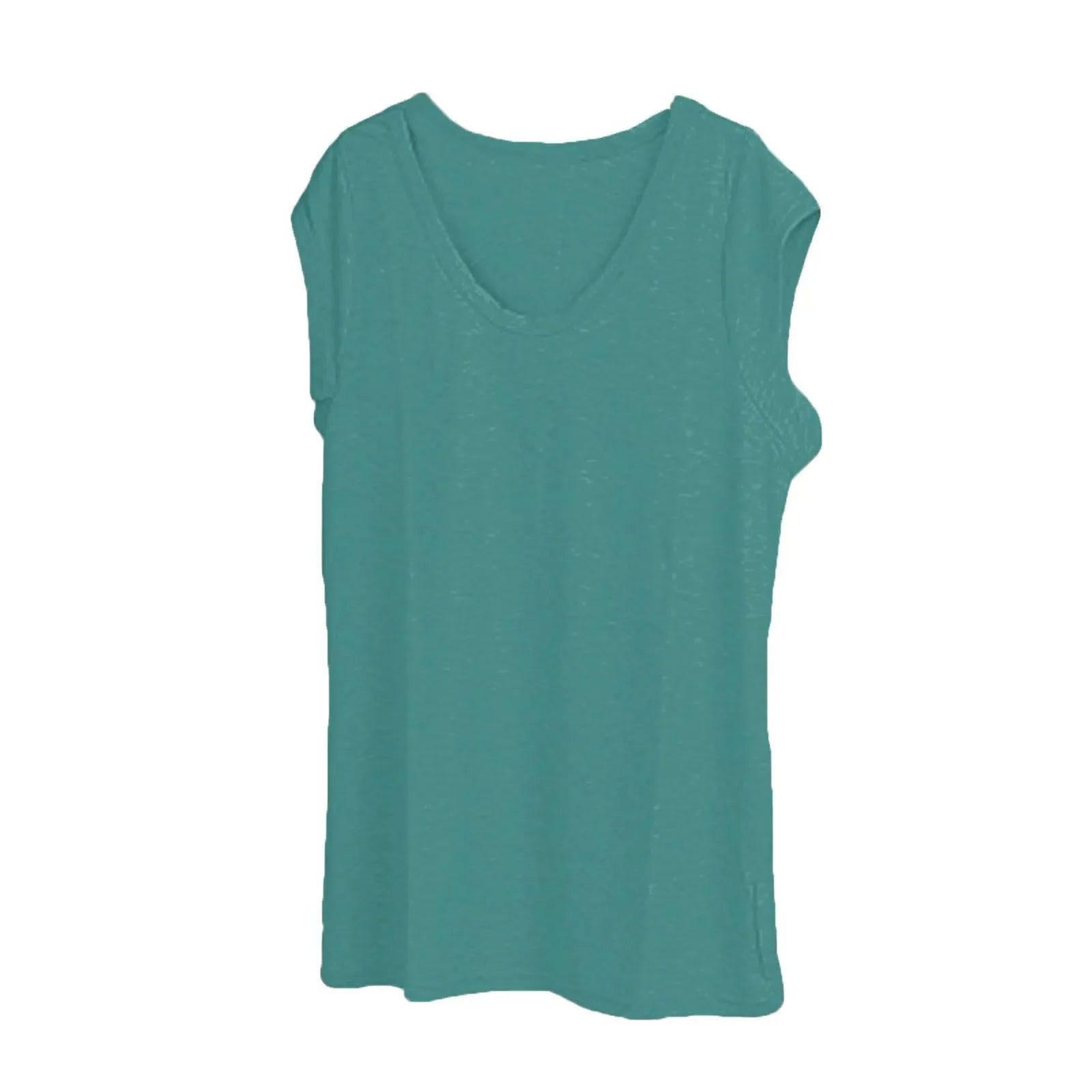 Women's V-Neck Casual Cap Sleeve T-Shirt Loose Fit Solid Color Soft Cotton Blend Blouse Tank Top for Everyday Wear