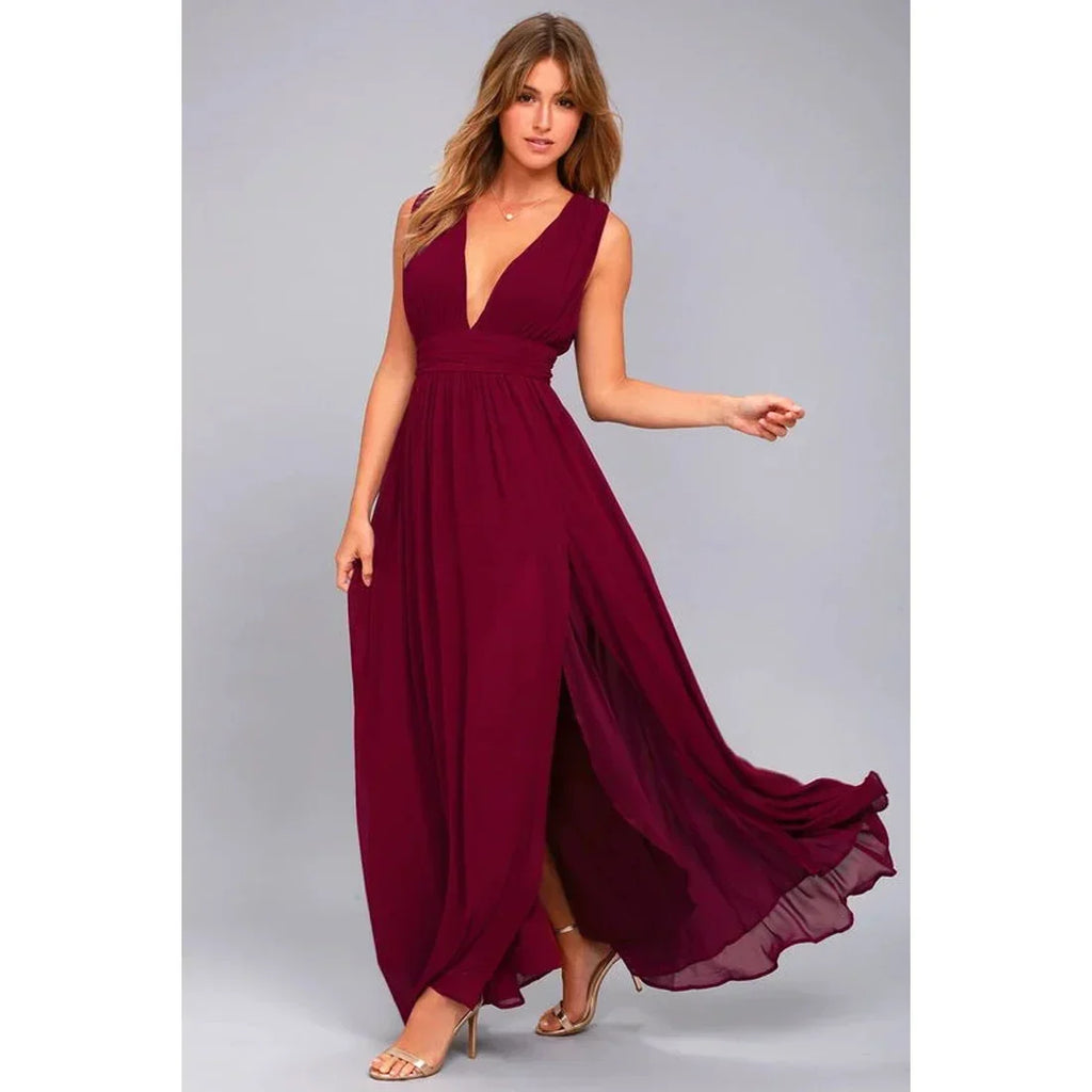 Elegant Backless Maxi Dress for Women with Mesh Long Bodycon Fit in Vibrant Red Perfect for Christmas Parties and Evening Events