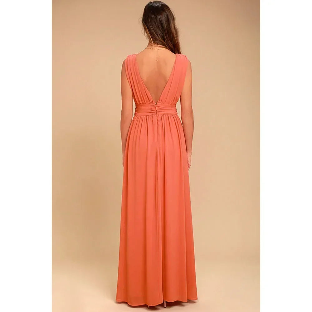 Elegant Backless Maxi Dress for Women with Mesh Long Bodycon Fit in Vibrant Red Perfect for Christmas Parties and Evening Events