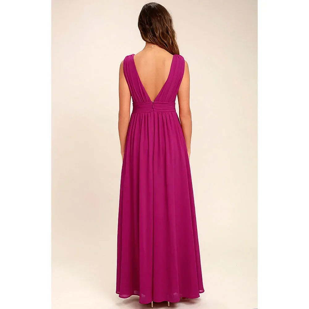 Elegant Backless Maxi Dress for Women with Mesh Long Bodycon Fit in Vibrant Red Perfect for Christmas Parties and Evening Events