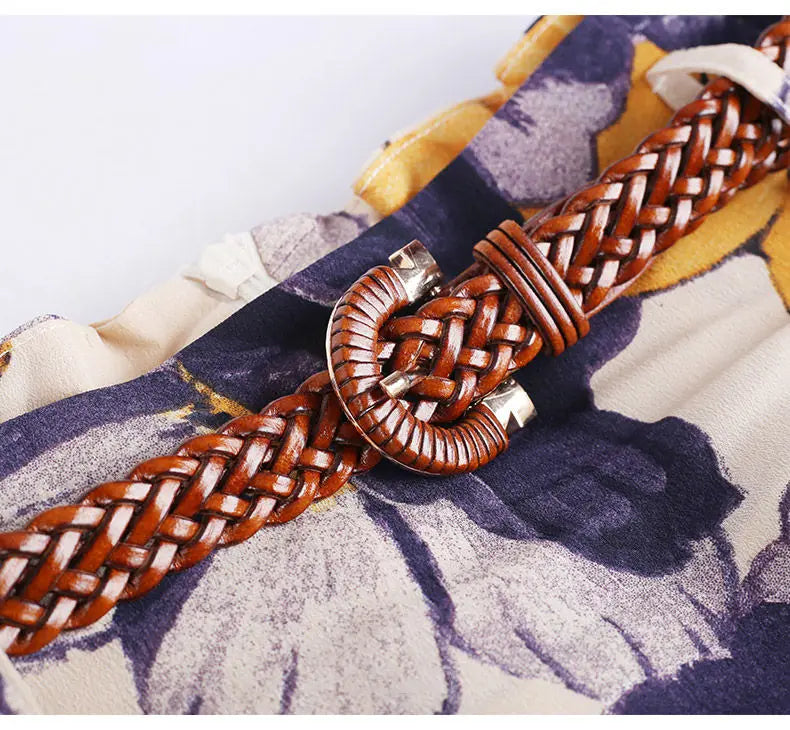 Retro Elegant Two Piece Dress Set for Women T-Shirt Top with A-Line Floral Skirt Office Lady Summer Outfit