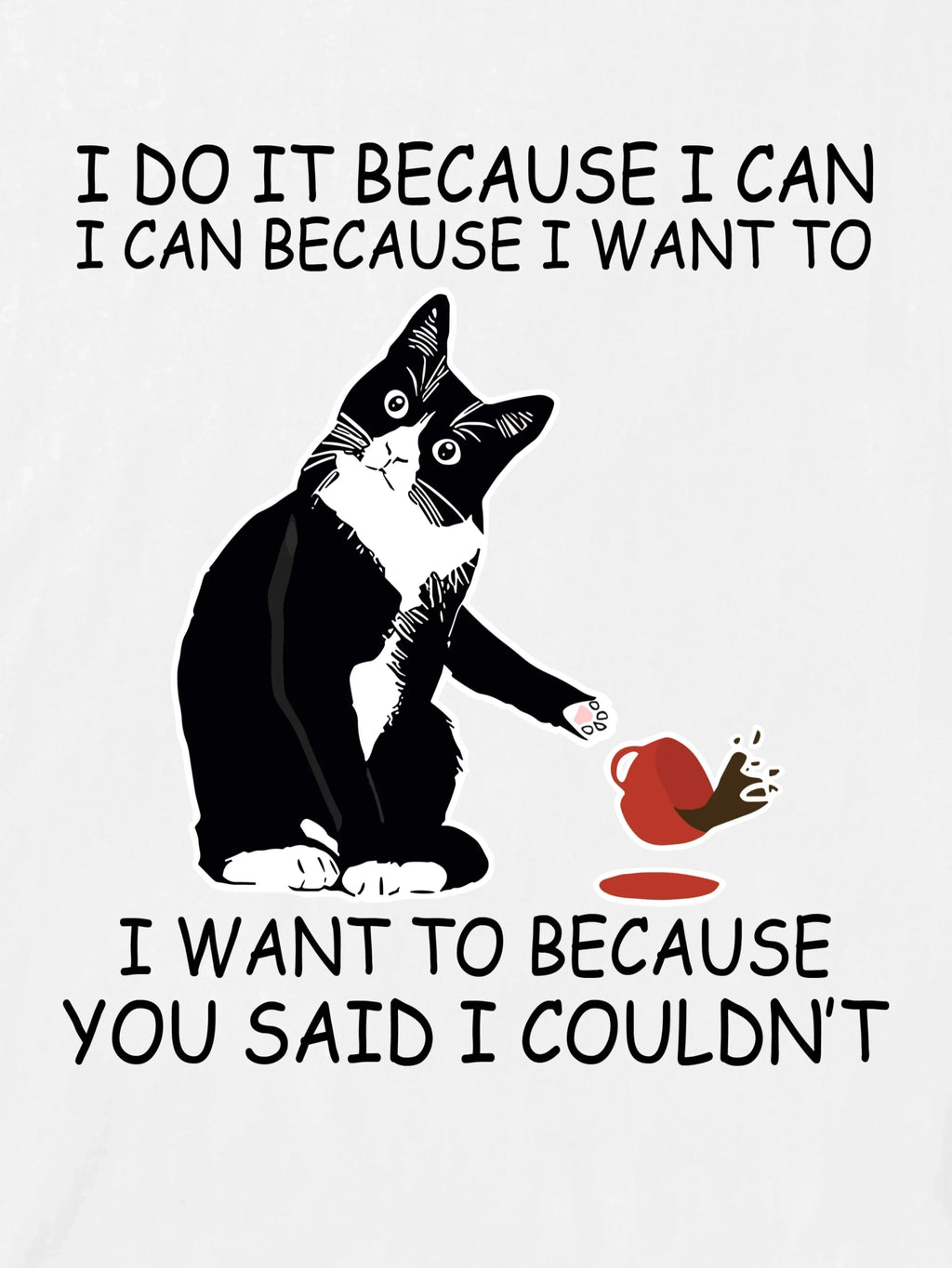 Women's Cat Letter Print Casual T-Shirt with Round Neck and Short Sleeves Slight Stretch Soft Activewear Tee in Plus Sizes M to 5XL