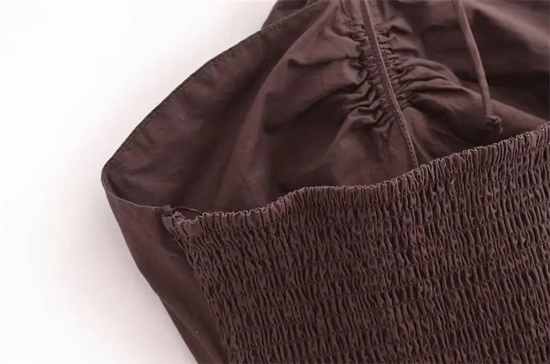 Chic Summer Women's Tube Top Dress with Hanging Neck for Holiday and Party Occasions Long Flowing Day Dress