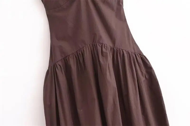 Chic Summer Women's Tube Top Dress with Hanging Neck for Holiday and Party Occasions Long Flowing Day Dress