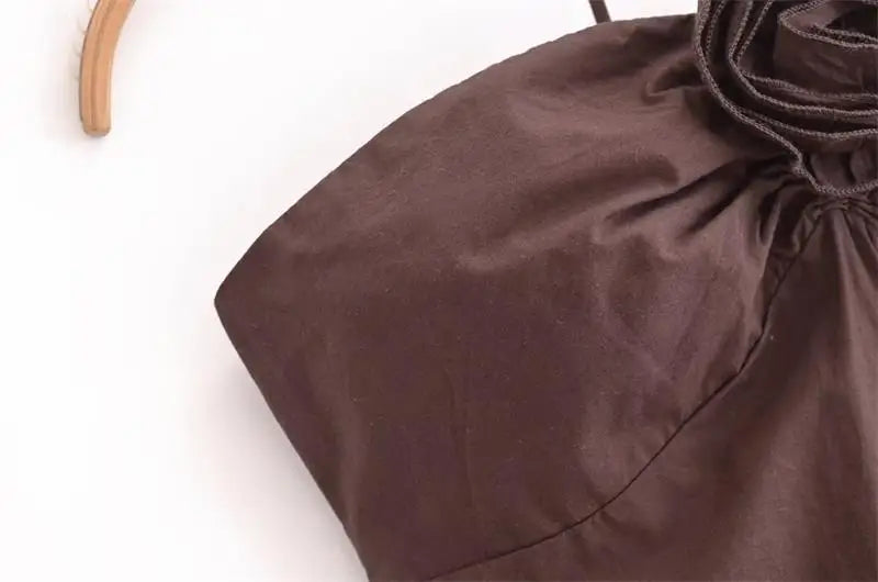 Chic Summer Women's Tube Top Dress with Hanging Neck for Holiday and Party Occasions Long Flowing Day Dress