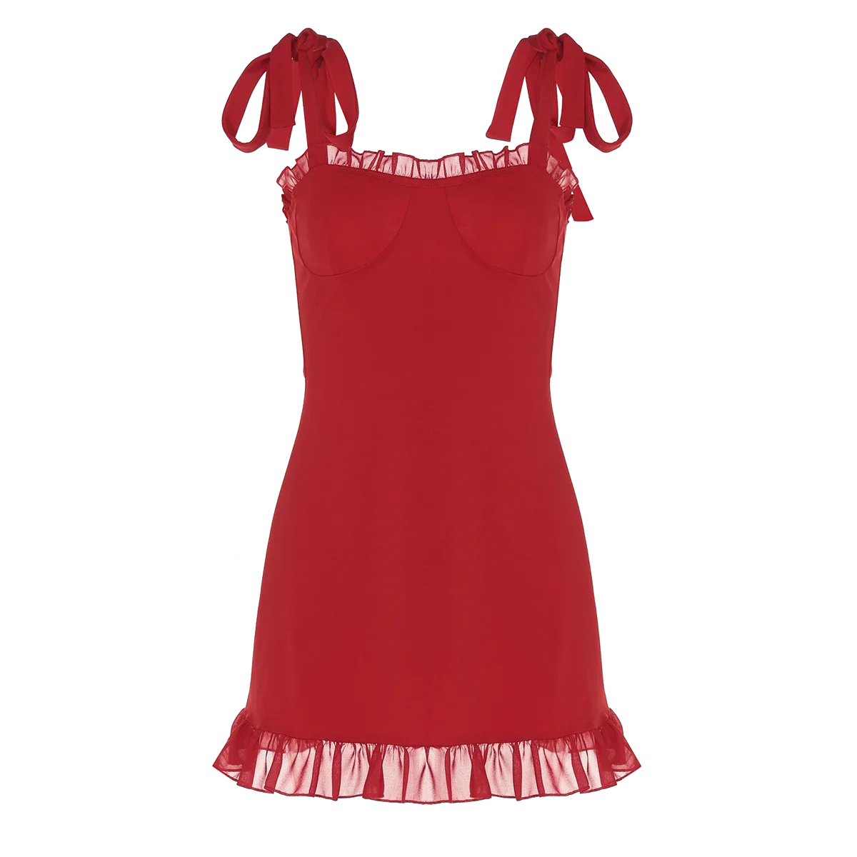 Elegant Solid Slim Mini Dress for Women with Ruffles Backless Bandage Patchwork Perfect for Birthday Parties and Vacations