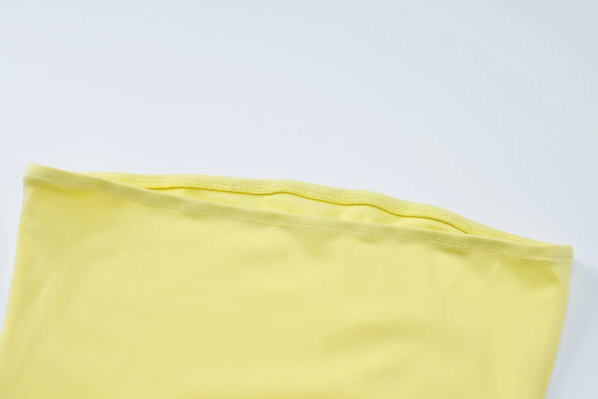 Elegant Strapless Ruffle Maxi Dress for Summer Women's Formal and Party Wear with Sexy Bodycon Fit