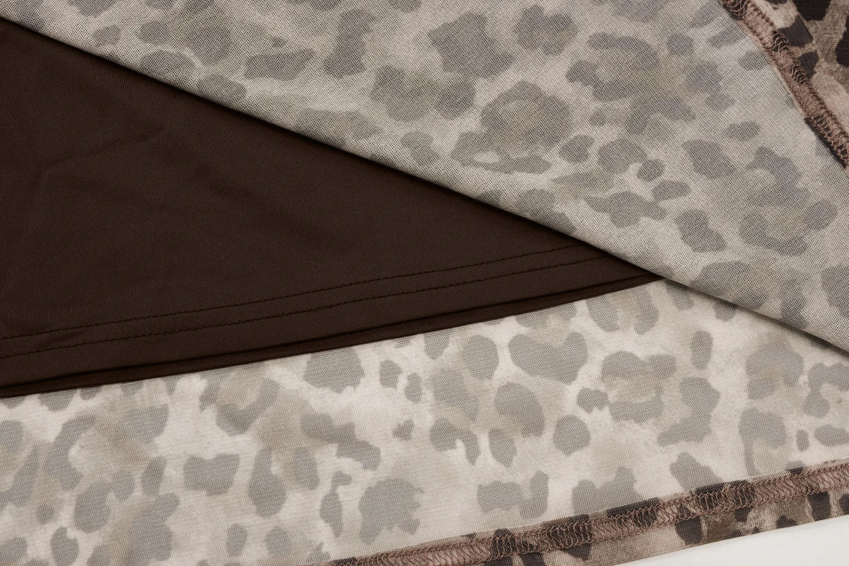 Women's Leopard Print Strapless Bodycon Midi Dress with Slit for Summer Beach Vacation and Club Outfits