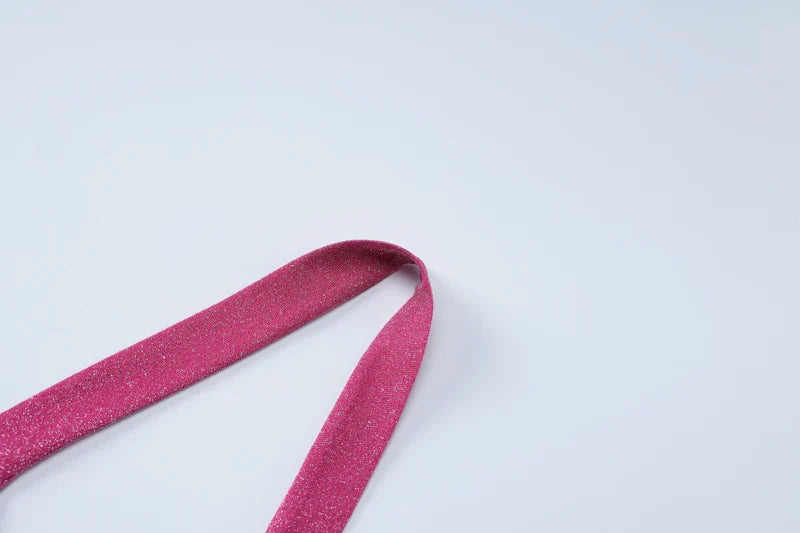 Elegant Shine Halter Backless Midi Dress for Women with Slit Detail Perfect for Spring Summer Parties and Festivals