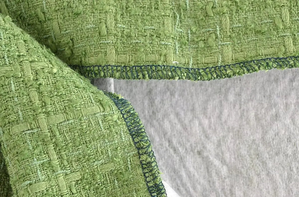 Elegant Women's Tweed 2-Piece Set with O-Neck Button Jacket and Sheath Mini Skirt Autumn Outfit