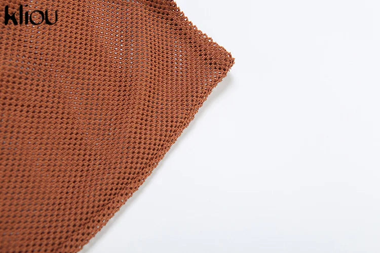 Summer Women Mid-Calf Two Piece Set Sexy Chain Camisole and Hip Skirt Grid Pattern Party Outfit