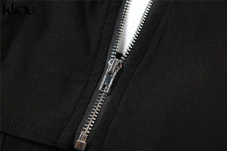 Solid Trendy Two-Piece Women's Cutout Zip-Up Crop Tank and High Waist Cross Ribbon Skirt Set Party Clubwear