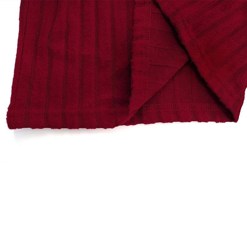 Elegant Autumn Winter Long Sleeve Turtleneck Mini Dress for Women Casual Slim Fit Streetwear Fashion