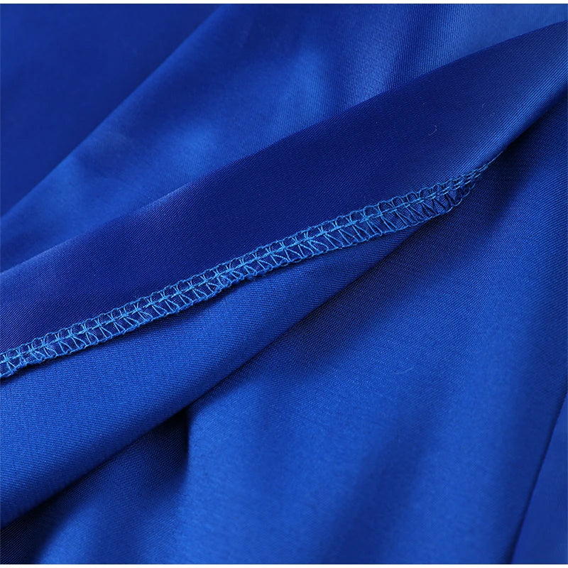 Elegant Satin Tank Top and High Collar Sleeveless Vest with Hip Hugging Mini Skirt Two Piece Summer Outfit for Women