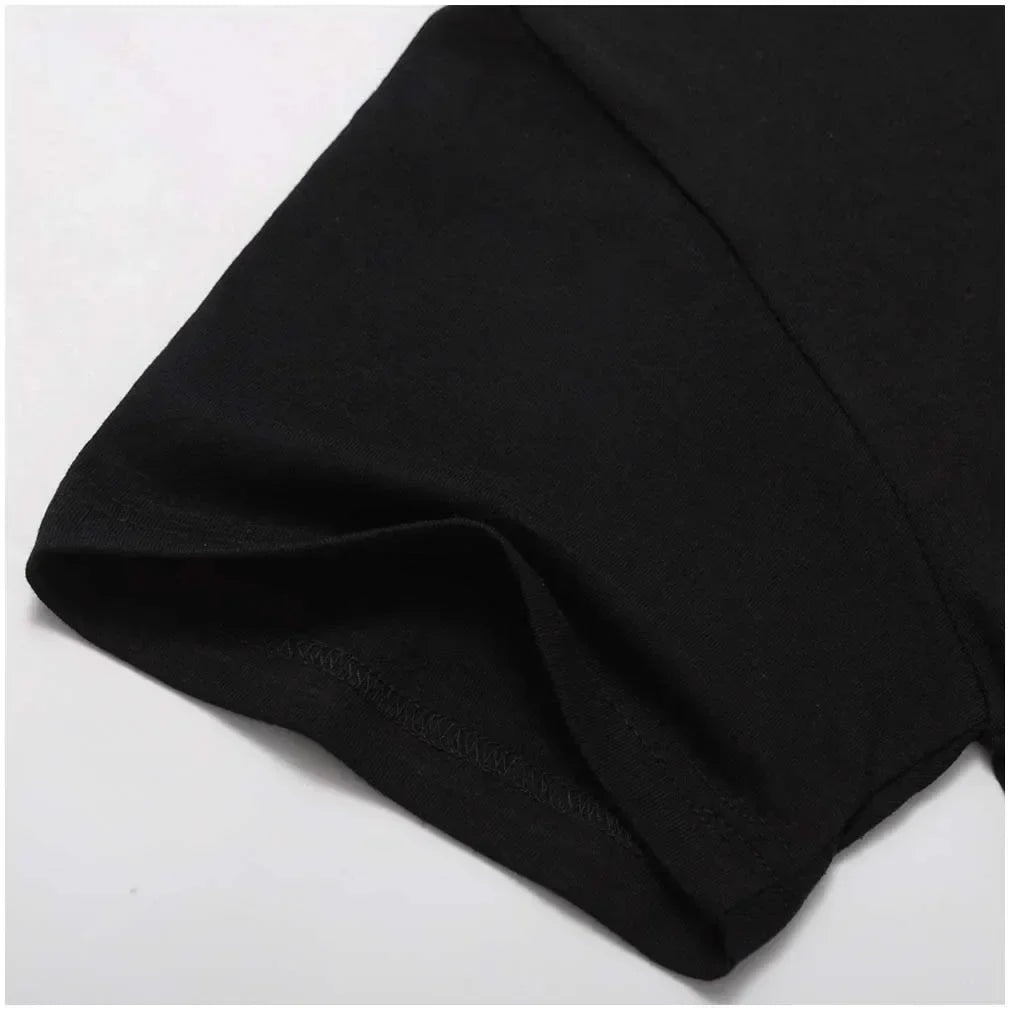 Unisex Cotton Appetite for Destruction Graphic T-Shirt Black Cool Hip Hop Streetwear Tee for Summer