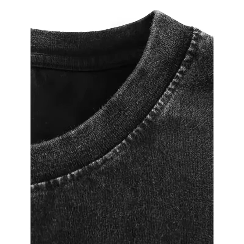 Anime Berserk Guts Acid Washed Vintage Graphic T Shirt Casual Cotton Short Sleeve Tee for Men and Women Unisex Harajuku Style