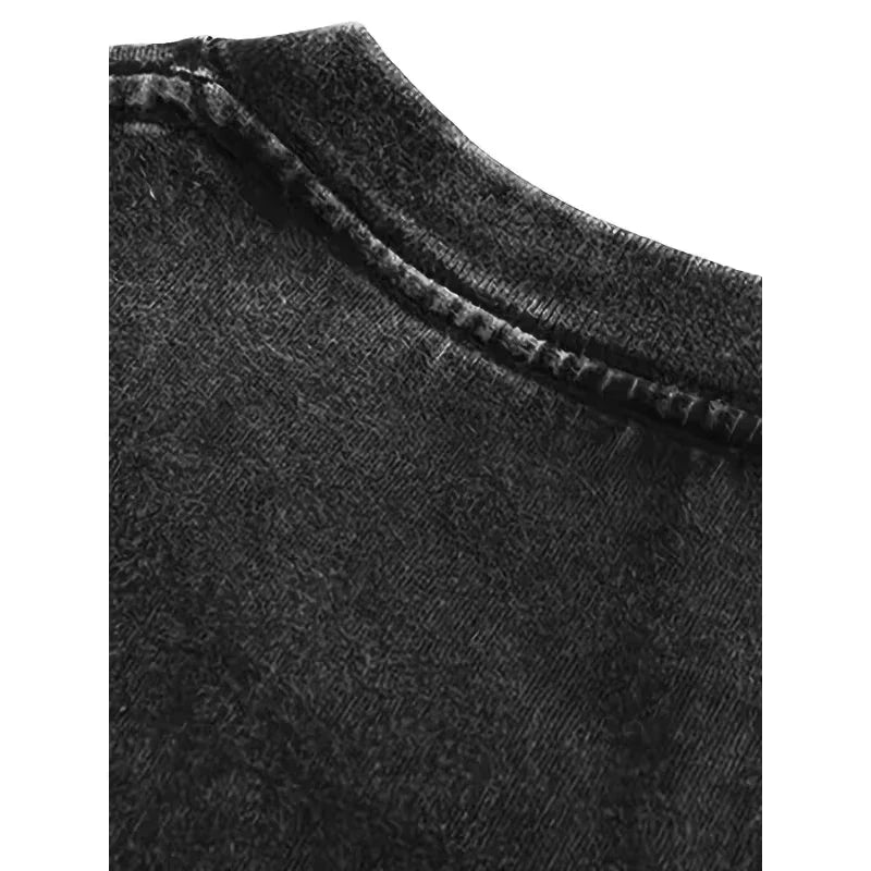 Anime Berserk Guts Acid Washed Vintage Graphic T Shirt Casual Cotton Short Sleeve Tee for Men and Women Unisex Harajuku Style